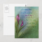 Een vrouwenhart - Calla Lily Briefkaart (Voorkant / Achterkant)