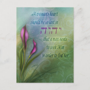 Een vrouwenhart - Calla Lily Briefkaart