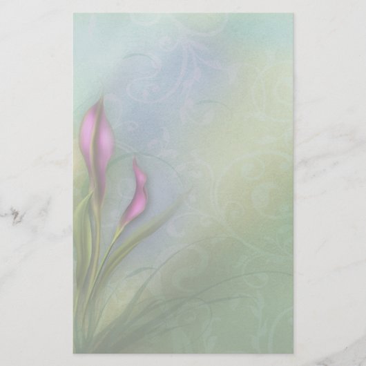 Een vrouwenhart - Calla Lily Briefpapier (Voorkant)