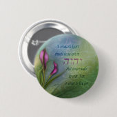 Een vrouwenhart - Calla Lily Ronde Button 5,7 Cm (Voorkant /achterkant)