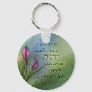 Een vrouwenhart - Calla Lily Sleutelhanger