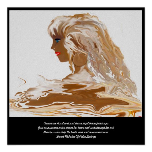 Een vrouwenhart en -sol is waar de schoonheid perfect poster (Voorkant)