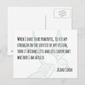 Een vrouwenkracht - Audre Lorde citeert briefkaart (Voorkant / Achterkant)