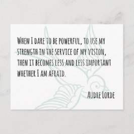 Een vrouwenkracht - Audre Lorde citeert briefkaart