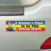 EEN VROUWENPLAATS BUMPERSTICKER (Op auto)
