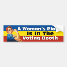 EEN VROUWENPLAATS BUMPERSTICKER