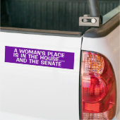 EEN VROUWENPLAATS BUMPERSTICKER (Op Truck)