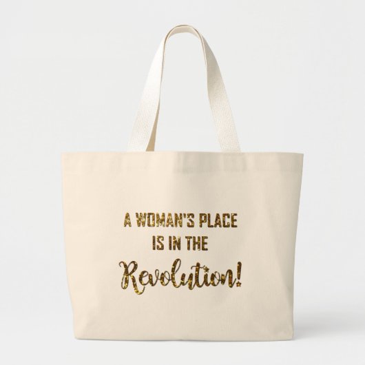 EEN VROUWENPLAATS... GROTE TOTE BAG (Voorkant)