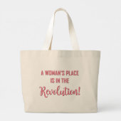 EEN VROUWENPLAATS... GROTE TOTE BAG (Achterkant)