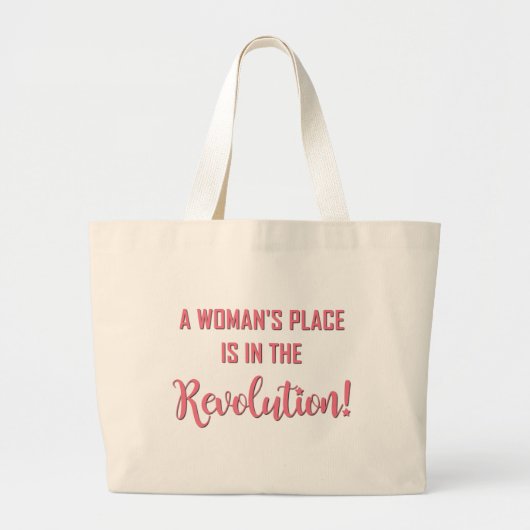 EEN VROUWENPLAATS... GROTE TOTE BAG (Voorkant)