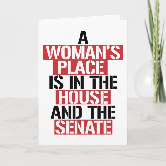 EEN VROUWENPLAATS IS IN HET HUIS KAART (Voorkant)