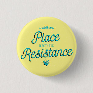 Een vrouwenplek is met het verzet! ronde button 3,2 cm