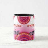 Een vrouwenplek, trendy koffiekoffie Mok. Mok (Midden)