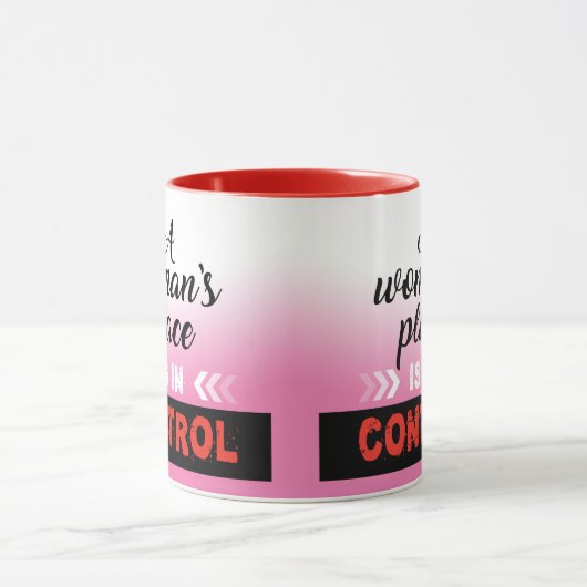 Een vrouwenplek, trendy koffiekoffie Mok. Mok (Midden)