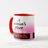 Een vrouwenplek, trendy koffiekoffie Mok. Mok (Voorkant links)