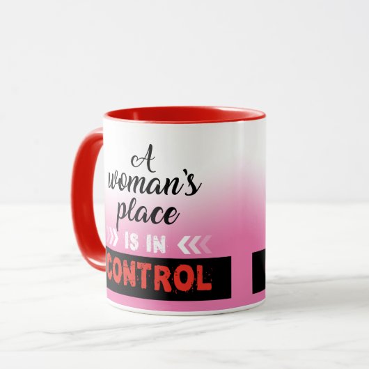 Een vrouwenplek, trendy koffiekoffie Mok. Mok (Voorkant links)