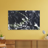 Een vulkanische pluim uit de Rabaul caldera Canvas Afdruk (Insitu (Woonkamer))