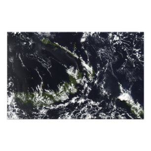 Een vulkanische pluim uit de Rabaul caldera Foto Afdruk