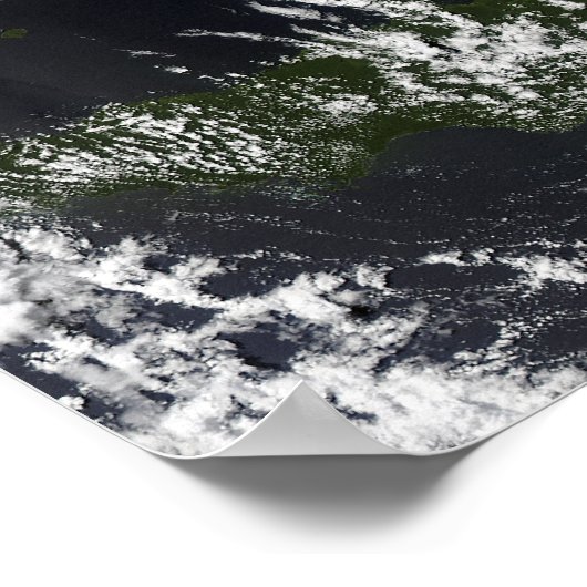 Een vulkanische pluim uit de Rabaul caldera Poster (Hoek)