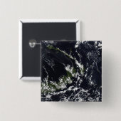 Een vulkanische pluim uit de Rabaul caldera Vierkante Button 5,1 Cm (Voorkant /achterkant)