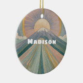 Een vulkanische serenade gepersonaliseerd keramisch ornament (Rechts)