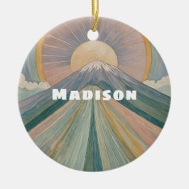 Een vulkanische serenade gepersonaliseerd keramisch ornament