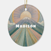 Een vulkanische serenade gepersonaliseerd keramisch ornament (Links)