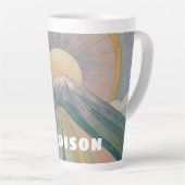 Een vulkanische serenade gepersonaliseerd latte mok (Rechterhoek)