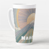 Een vulkanische serenade gepersonaliseerd latte mok (Linkerhoek)