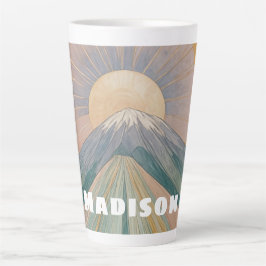 Een vulkanische serenade gepersonaliseerd latte mok