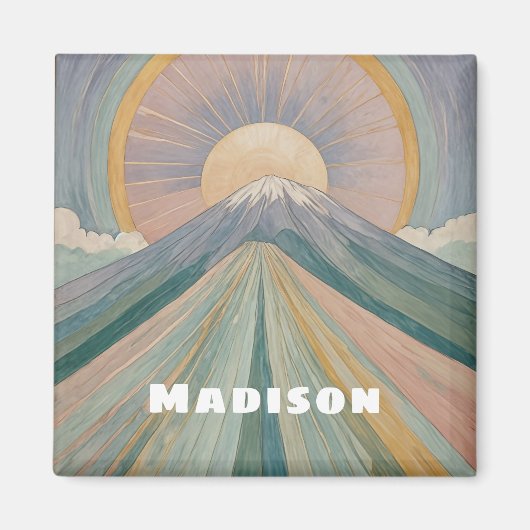 Een vulkanische serenade gepersonaliseerd magneet (Voorkant)