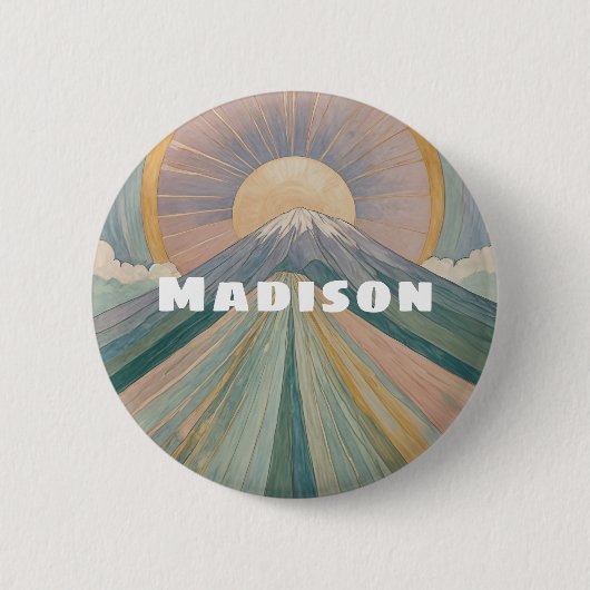 Een vulkanische serenade gepersonaliseerd ronde button 5,7 cm (Voorkant)