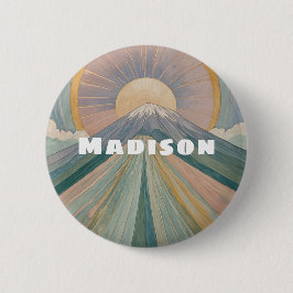 Een vulkanische serenade gepersonaliseerd ronde button 5,7 cm