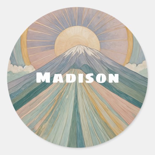 Een vulkanische serenade gepersonaliseerd ronde sticker (Voorkant)