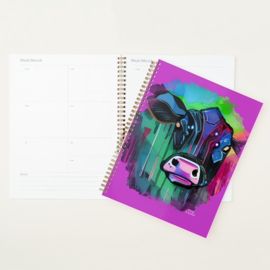 Een vun kleurrijke AI Koe Planner (Display)