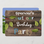 Een vun uitnodiging voor een openluchtpartij (Voorkant / Achterkant)