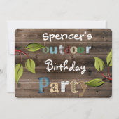 Een vun uitnodiging voor een openluchtpartij (Voorkant)