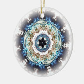 Een vuurring (kleurrijk patroon) keramisch ornament (Links)