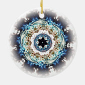 Een vuurring (kleurrijk patroon) keramisch ornament (Achterkant)