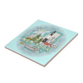 Een vuurtoren in New York Tegeltje (Zijkant)