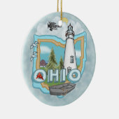 Een vuurtoren in Ohio Keramisch Ornament (Rechts)