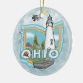 Een vuurtoren in Ohio Keramisch Ornament (Links)