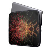 Een Vuurwerkdisplay 's Nachts Laptop Sleeve (Voorkant Links)