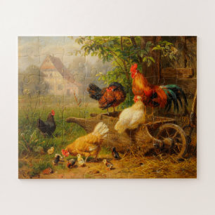 Een waakzaam oog Carl Jutz 1916 Boerderijhaan Legpuzzel