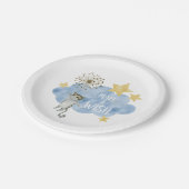 Een waanzinnige katsterren als 'Cloud Birthday' Papieren Bordje (Gekanteld)