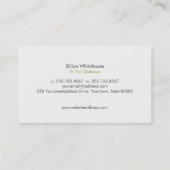 Een waar  Visitekaartje van de Heren (Achterkant)