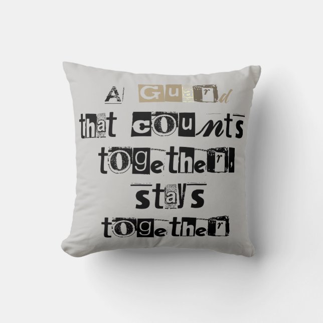 Een waarborg die samen staat samen Citaat Kussen (Voorkant)