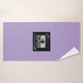 Een waardige vrouw Lila en Paarse badhanddoek set Bad Handdoek