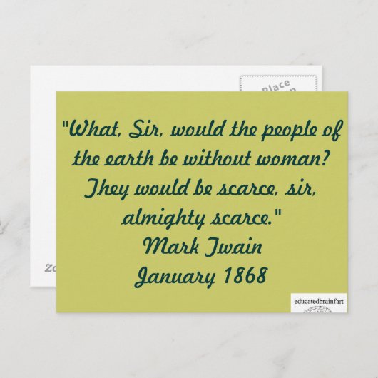 Een waarheid briefkaart (Voorkant / Achterkant)