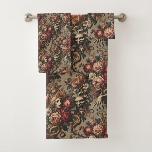 Een waarschuwende bloei - Gotisch Victoriaans Bad Handdoek (Insitu)